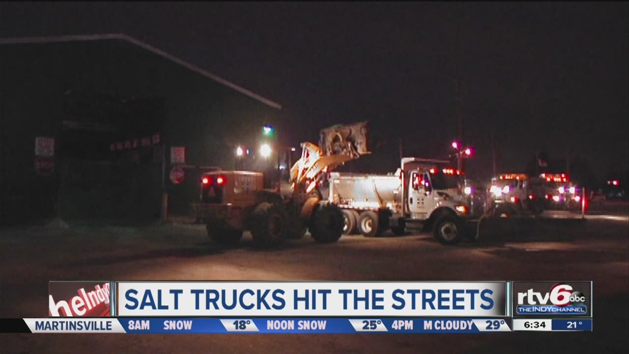 Salt trucks, plows prepare roads for snow YouTube