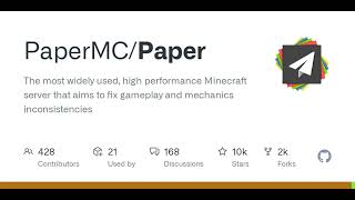 GitHub - PaperMC/Paper: The most widely used, high performance Minecraft server that aims to fix ...
