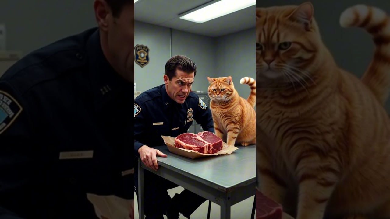 Fat Orange Cat Arrested for Stealing a Giant T Bone Steak 😼🥩 | Interrogation Tape #8 