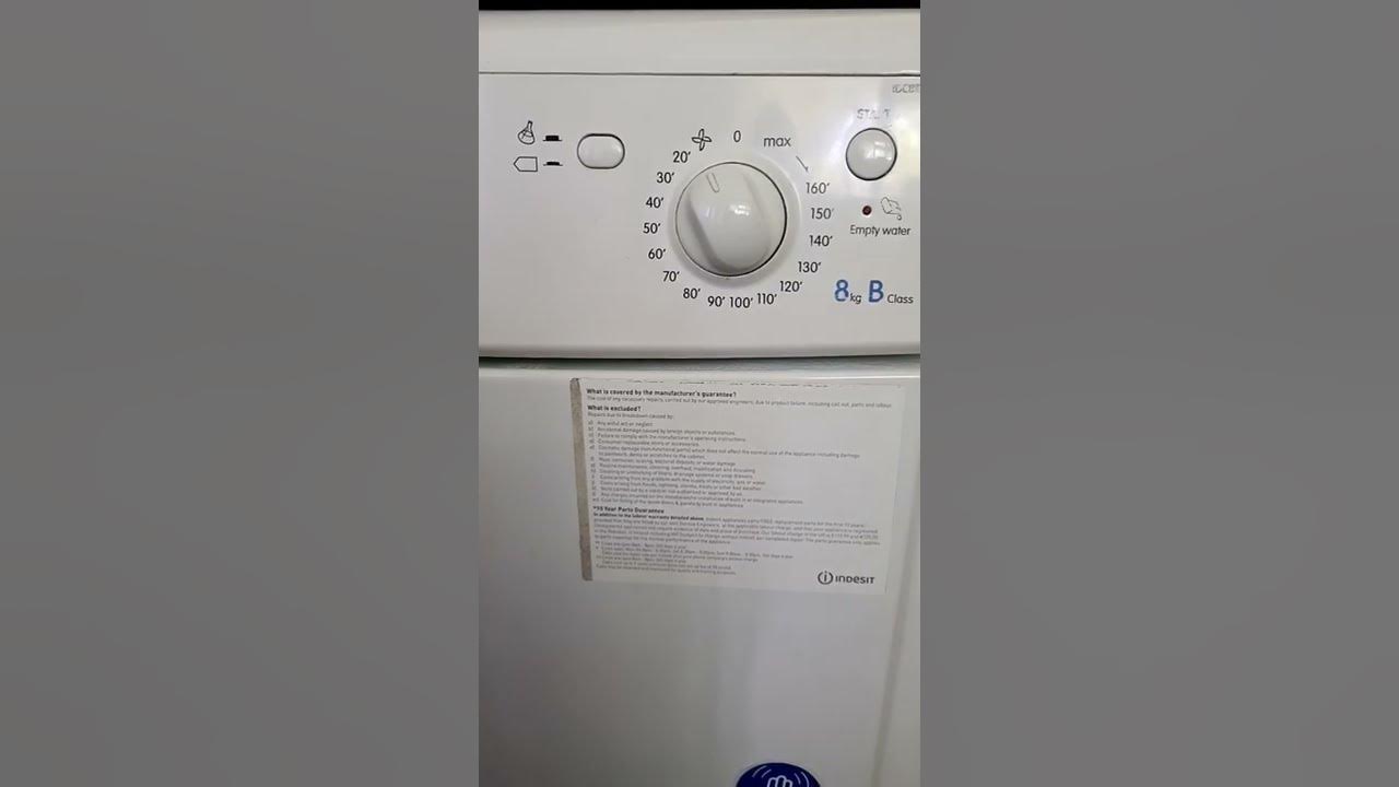 Indesit IDC8T3 Condenser Tumble Dryer Full Cycle YouTube