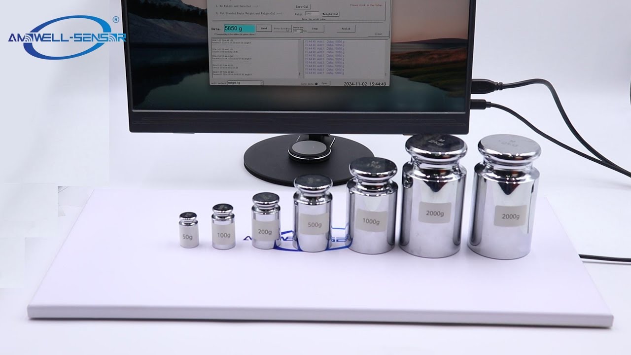 Testing Linearity on AMS Scales Digital Output RS485 with Calibration Weights