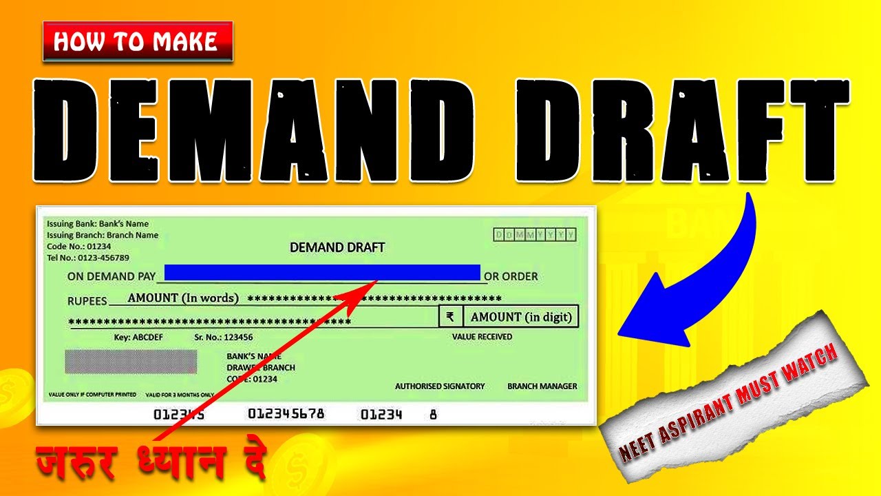 HOW TO MAKE DEMAND DRAFT NEET ASPIRANTS MUST WATCH STEP BY STEP how-to-make-demand-draft-neet-aspirants-must-watch-step-by-step