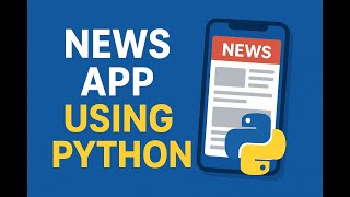 News app using python #api