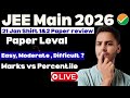 JEE Mains 2026 21 jan shift 1 & 2 overall Paper Review| Marks vs Percentile|