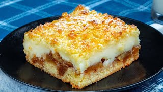 Aroma merelor te va innebuni! Sharlotka cu mere si budinca de vanilie – buna de-ti lasa gura apa