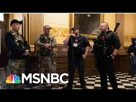 Armed Protestors Try To Storm Michigan Capitol Over Virus Restrictions | MSNBC