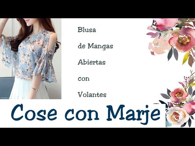 🎀 BLUSA MANGAS ABIERTAS CON VOLANTES 🎀PATRONES EN PDF. - YouTube