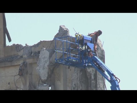 Demolition still underway for Centennial Mills warehouse after controlled explosion