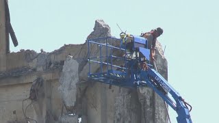 Demolition still underway for Centennial Mills warehouse after controlled explosion
