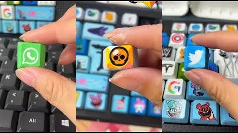 Drawing character&logo on the keyboard #diy #art #keyboard #trending #fyp