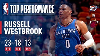 Russell Westbrook's Triple Double Helps The Thunder Clinch a Playoff Spot