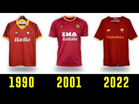 The Evolution Of As Roma Jersey 1979 - 2022 | As Roma Kits History