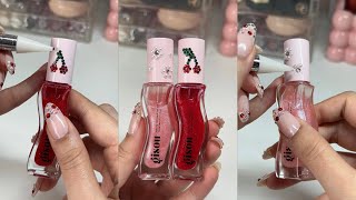 Bedazzling my Gisou lip oils 🍒🌸