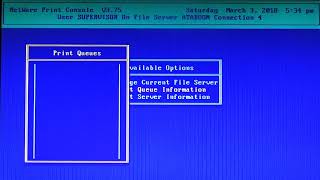 NetWare 3.12 Print console