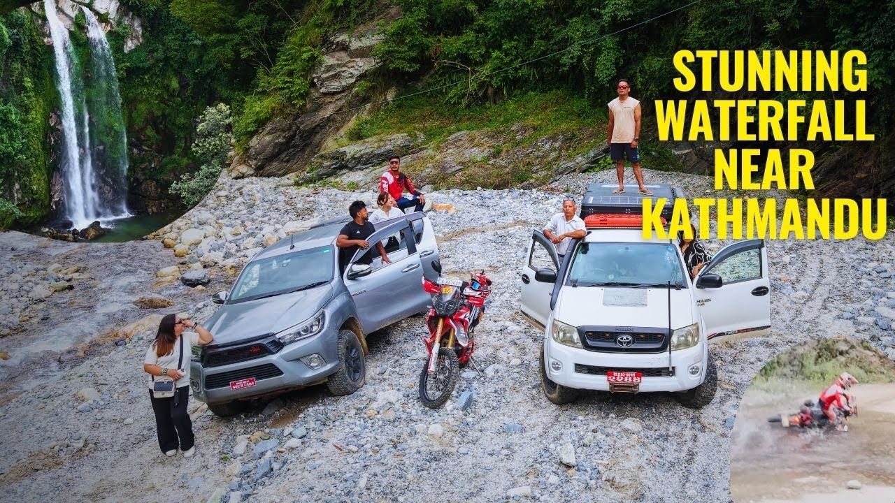 MOHINI JHARANA यात्रा | Honda CRF बाटोमै Crash | MARKHU | waterfall near Kathmandu