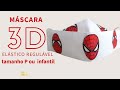 MÁSCARA 3D tamanho P ou infantil-elástico regulável