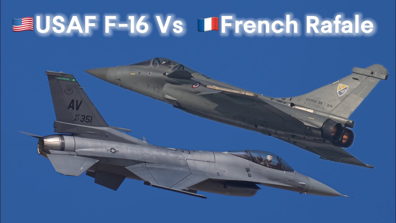4th-Generation Rivals at Dubai Airshow 2025, USAF f-16 vs Dassault Rafale.