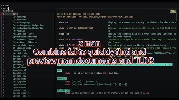 x-cmd | mod 🧩 x man - Combine fzf to quickly find and preview man documents with TLDR