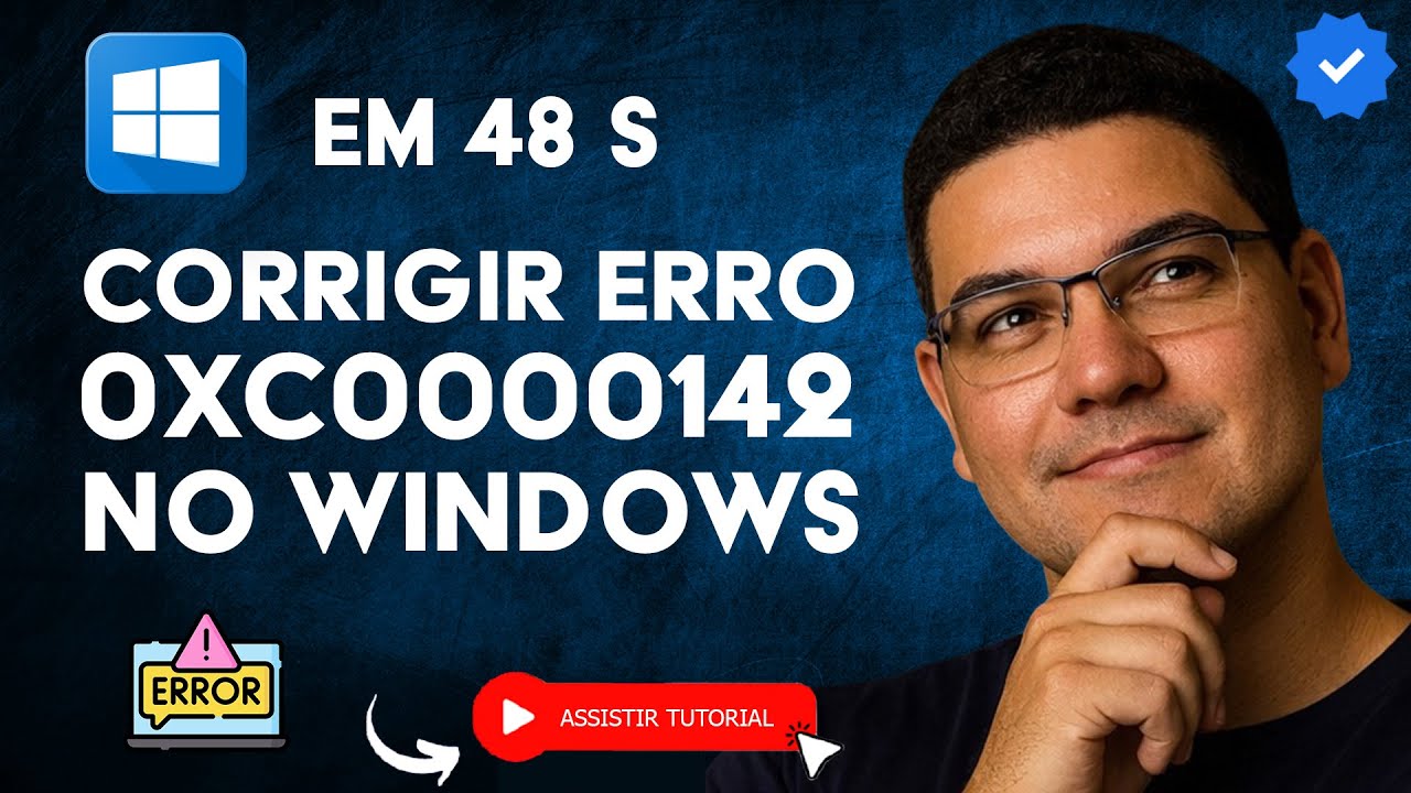 Como RESOLVER o ERRO 0xC0000142 no WINDOWS em 48 S - YouTube