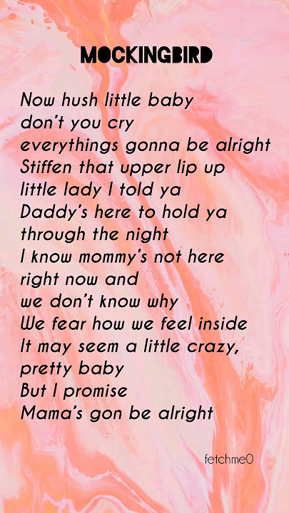 Mockingbird - Eminem #lyrics