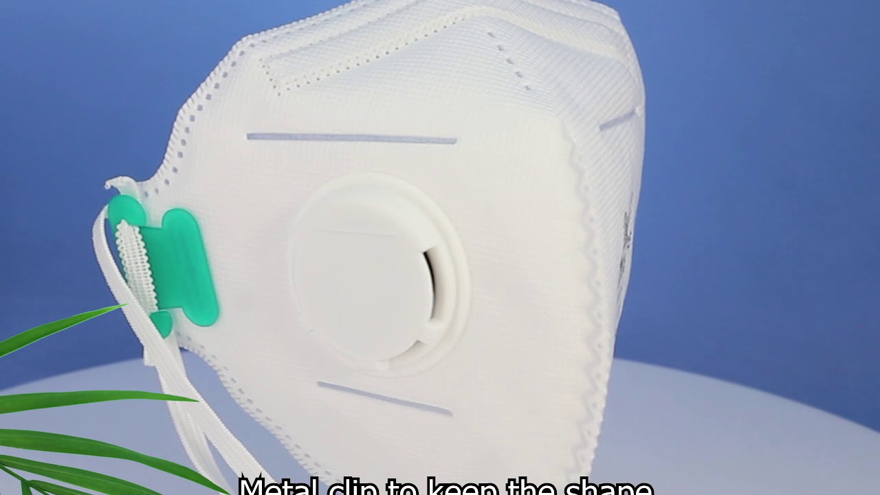 Benehal MS8265 valved N95 box and mask view - YouTube