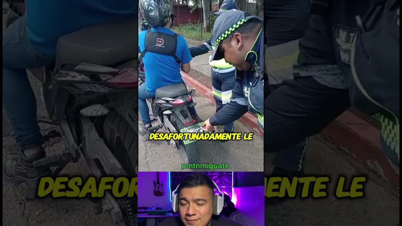 este biker modifico la placa de su moto