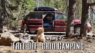 Boondocking In A Minivan Camper | What I Do On My Days Off From Camp Hosting #VanLife