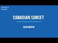 Canadian sunset - Dean Martin - KARAOKE