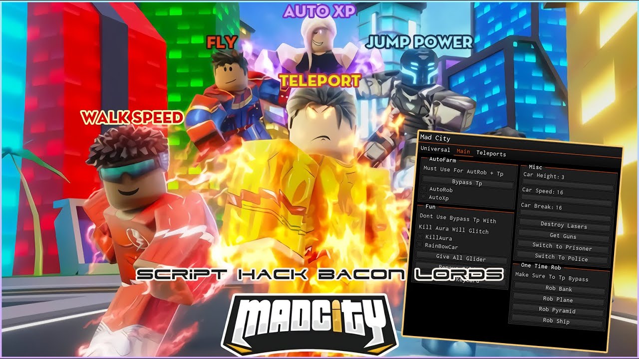[Roblox] - Mad City - BaconLords: Script Hack Esp, Auto Farm, Auto Xp ...