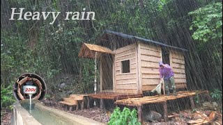 2 Year Alone & Off Grid in the Forest | Cabin,Hydroelectric,Toilet,bed,Gardening,Fully self built