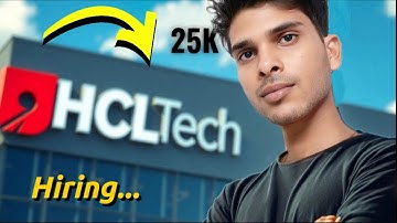 Mega Walk-in Drive in HCL Tech | HCLTech walk-in drive 2025 | Work From Home Jobs | HCL Tech Company