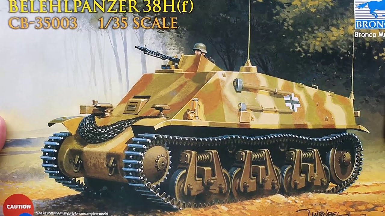 Bronco 1/35 Befehlspanzer 38H (f) - Kit Review - YouTube