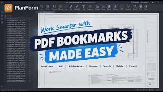 How to Use PDF Bookmarks in PlanForm | Add, Edit, Search & Export