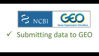 How to deposit sequence data in the GEO database