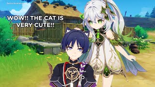 The Cat is very cute, Nahida wants to adopt this cat