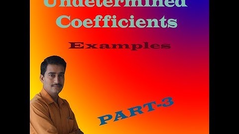 VTU Engineering maths 2 undetermined coefficients Part- 3 || Advanced maths 2 undetermined  Part-3