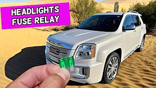 GMC TERRAIN Left Right Headlights Fuse Relay Location Replacement 2010 2011 2012 2013 2014 2015 2016