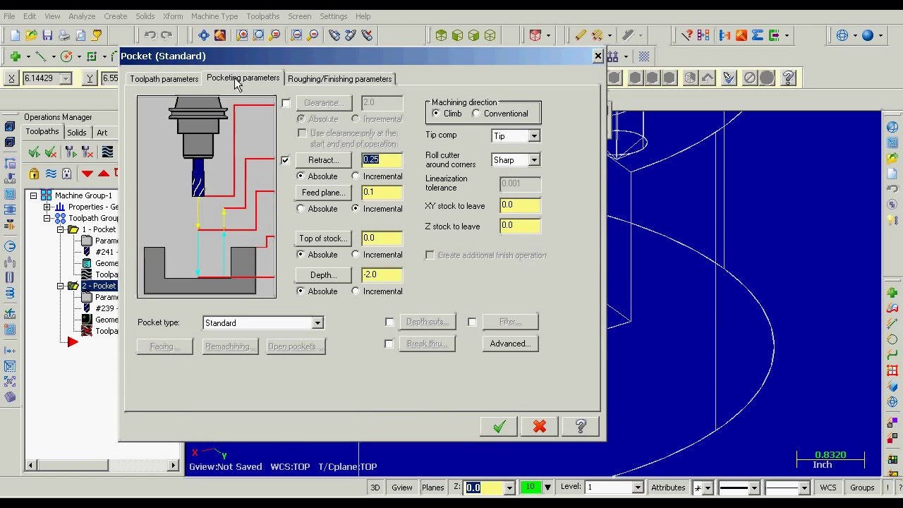 Mastercam How to machine an Open Pocket YouTube