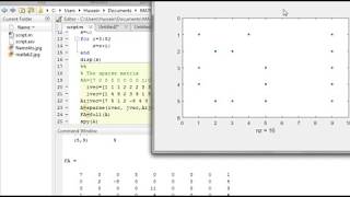 The sparse matrix المصفوفات الكبيرة في الماتلاب