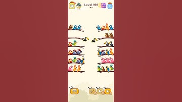 Bird sort calar game leval 998 #colorconcept #colorgame #gaming #leveldesign #colormatchinggame