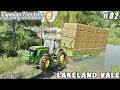 Transporting straw bales, making hay and silage bales | Lakeland Vale 2 | FS 19 | Timelapse #02