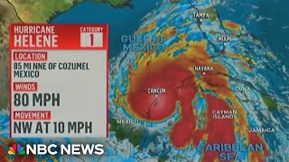 Helene strengthens to a Category 1 hurricane
