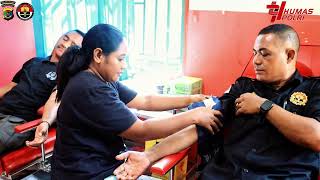 DONOR DARAH DALAM RANGKA HARI JADI HUMAS POLRI KE 74 