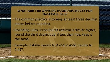 What Are The Official Rounding Rules For Baseball SLG? - Baseball Statistics Vault