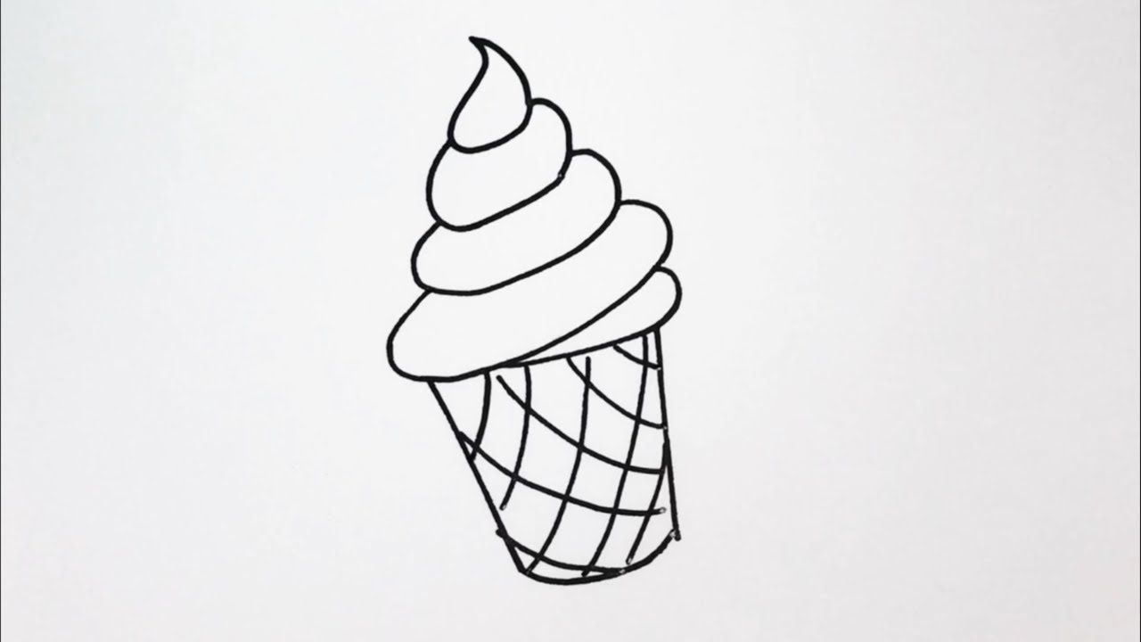 簡単 ソフトクリームの描き方 イラスト お絵描き Easy How To Draw Soft Ice Cream Illustration Draw Youtube