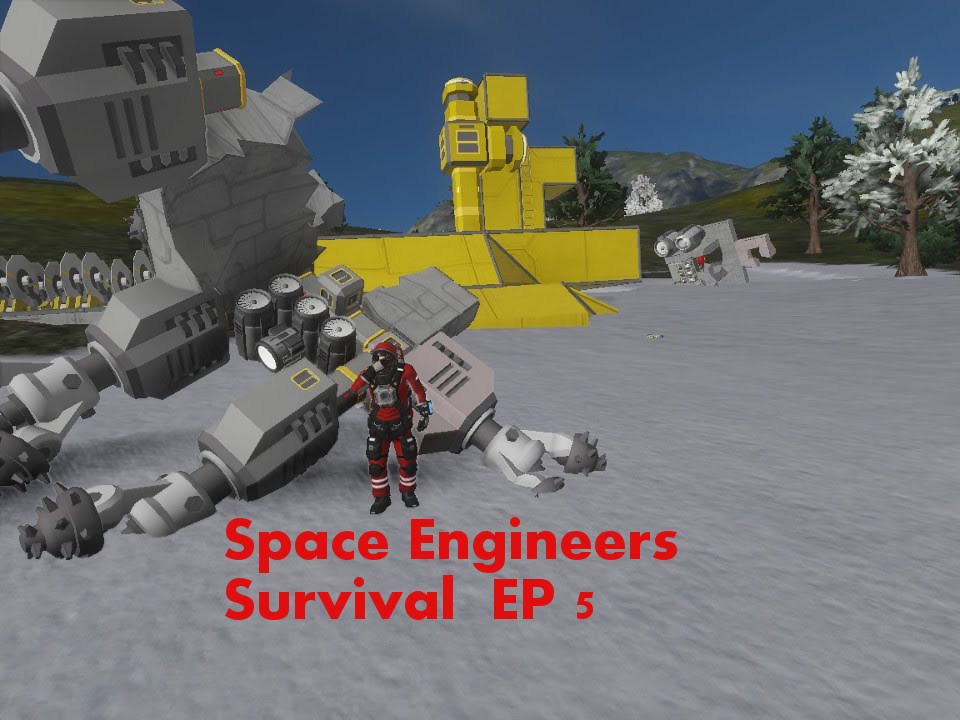 SPACE ENGINEERS Survival EP 5(Crashed Mining Ship) - YouTube