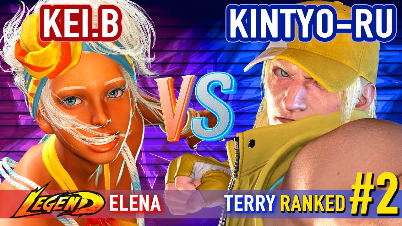 SF6 ▰ KEI.B (Elena) vs KINTYO-RU (#2 Ranked Terry) ▰ High Level Gameplay
