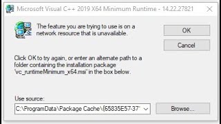 Microsoft visual c++ 2019 x86 x64 minimum runtime FIX