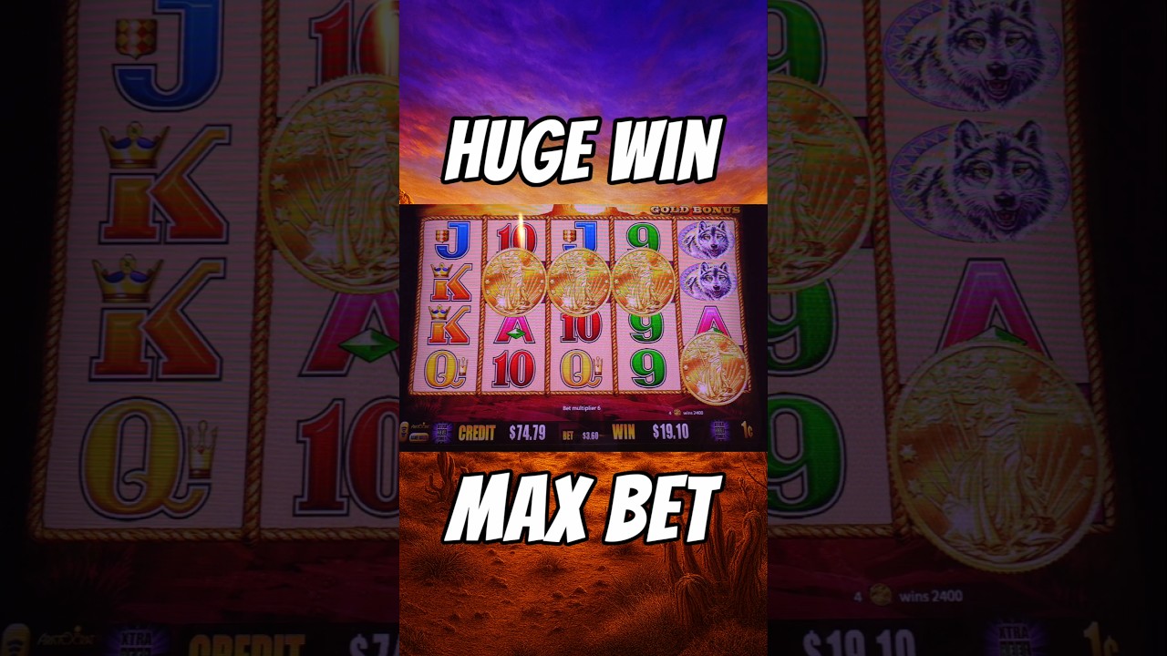 4 Coins - HUGE WIN - Buffalo Gold