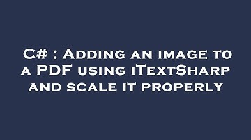 C# : Adding an image to a PDF using iTextSharp and scale it properly
